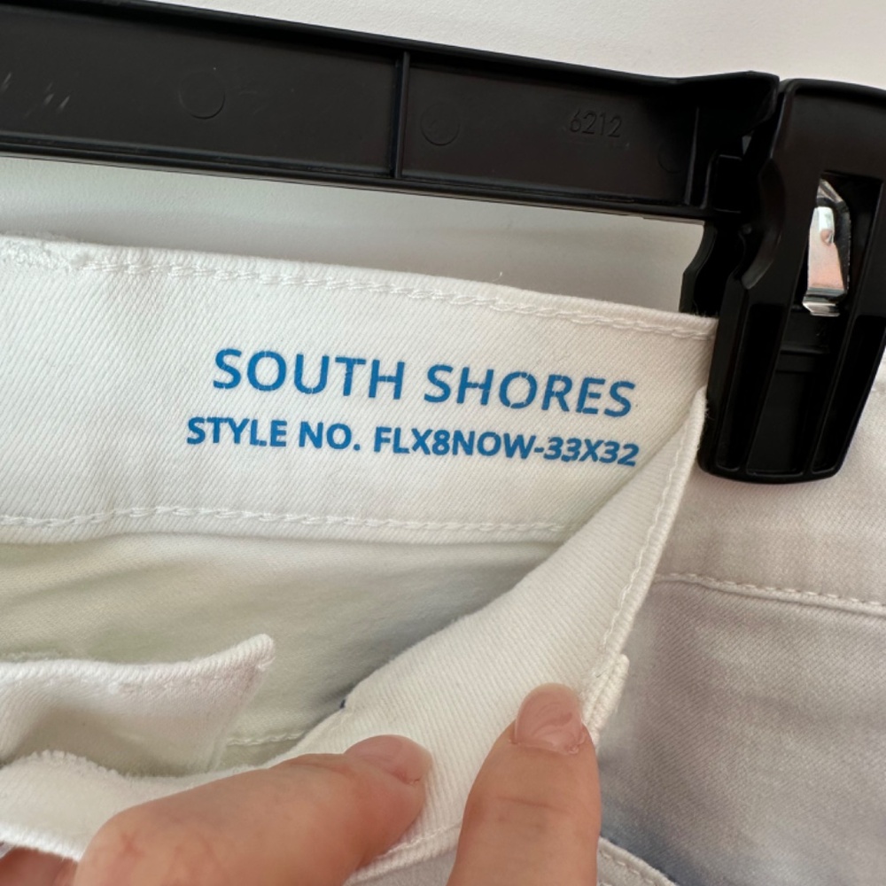 Mugsy South Shores White Stretch Jeans (Altered) 33"x27" - Picture 2 of 3